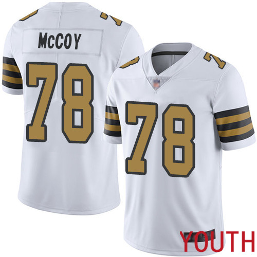 New Orleans Saints Limited White Youth Erik McCoy Jersey NFL Football 78 Rush Vapor Untouchable Jersey